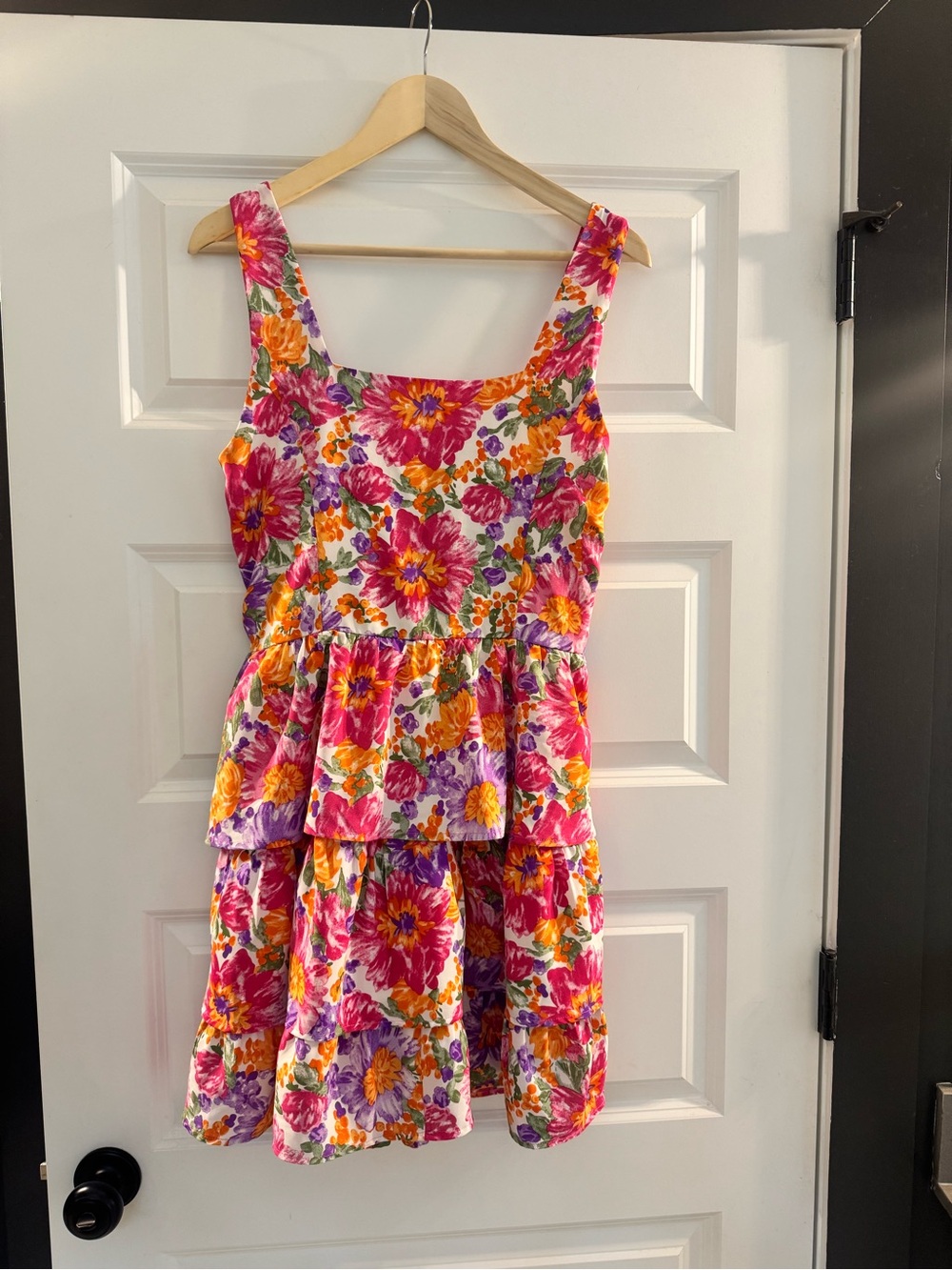 Love Pink, Orange & Purple Floral Tiered Sundress